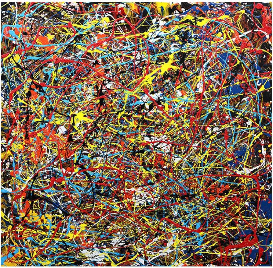 Amazon｜ポップアートホームデコレーション抽象線カラフルジャクソン