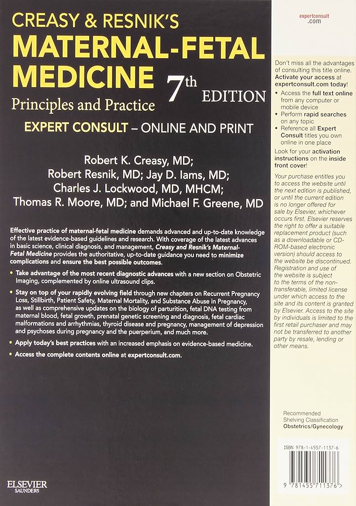 Amazon | Creasy and Resnik's Maternal-Fetal Medicine: Principles