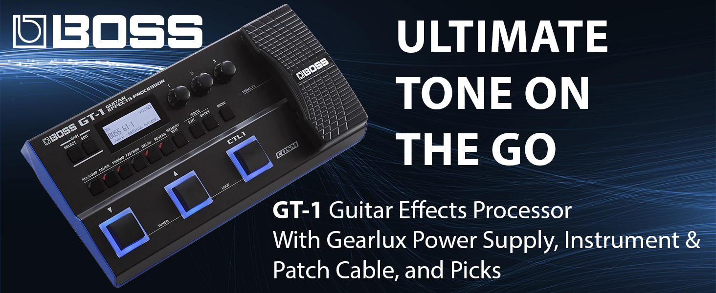 Amazon.com: BOSS GT-1 Guitar Effects Processor Bundle with Gearlux