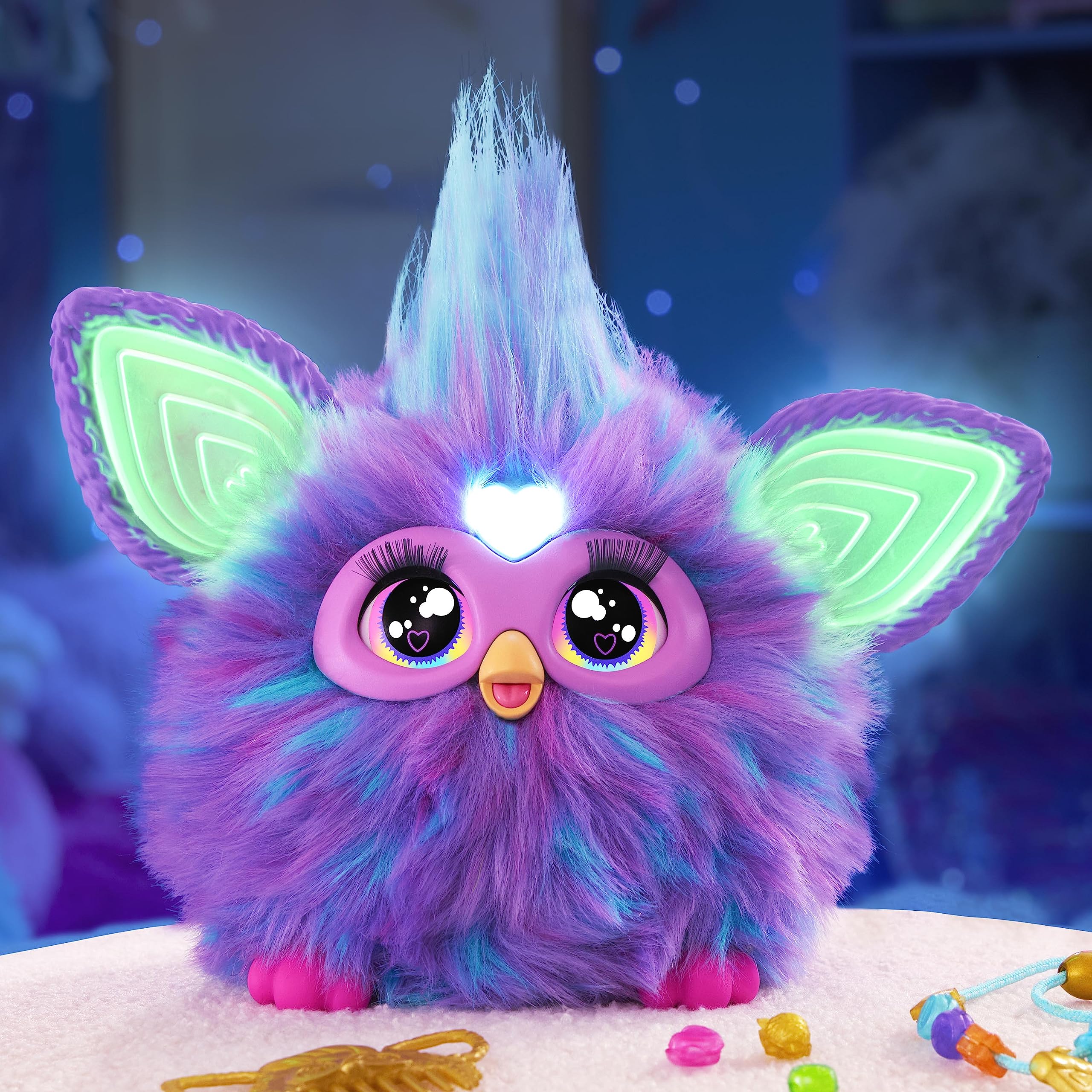 Amazon.co.jp: Furby Purple, 15 Fashion Accessories, Interactive
