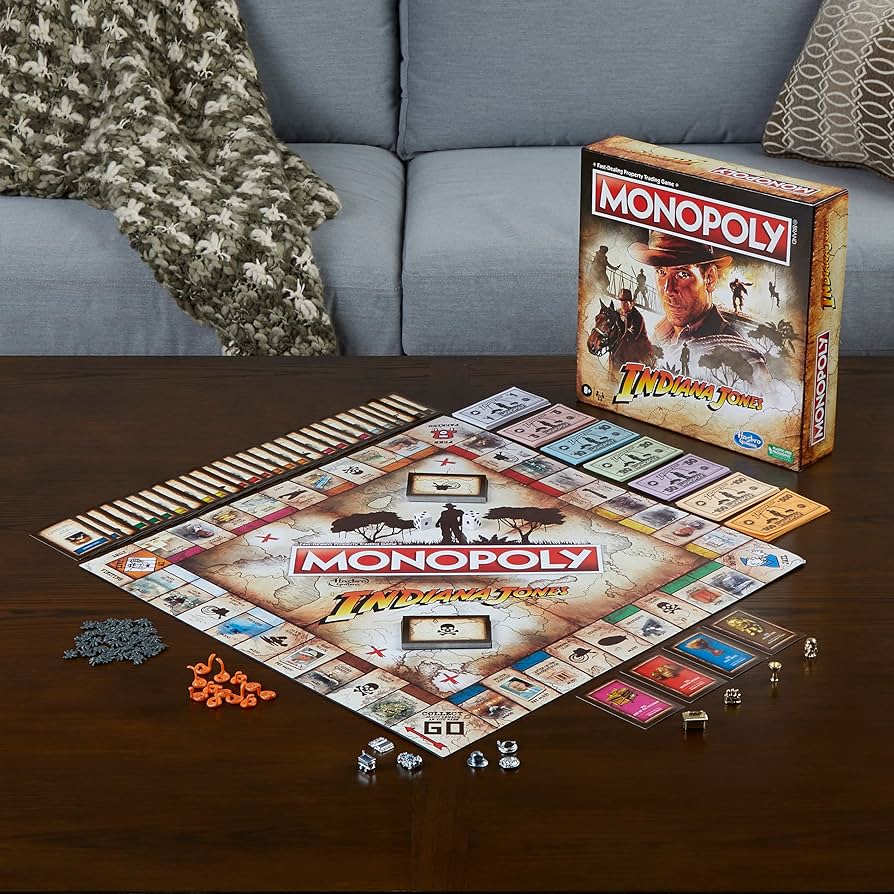 Amazon.com: Hasbro Gaming Monopoly Indiana Jones Game, Inspired by