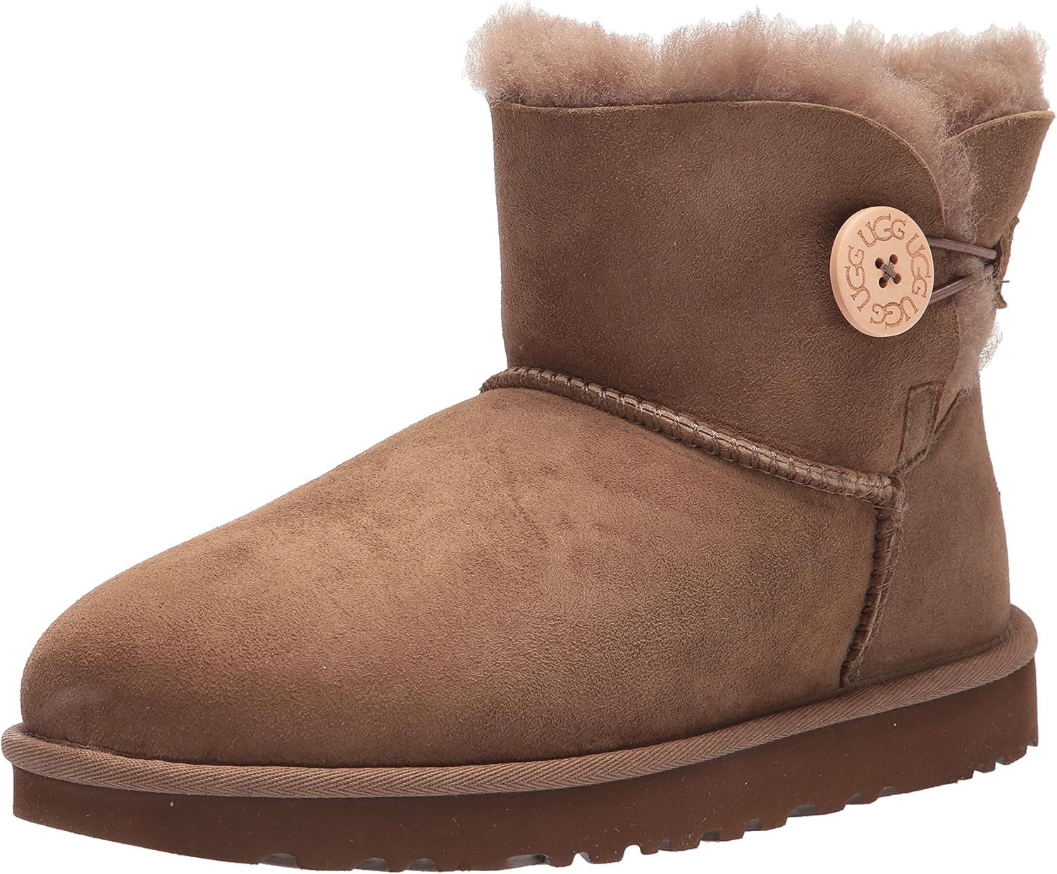 UGG - Brandclub - UGG Women's Mini Bailey Button Ii Boot, Hickory, 8
