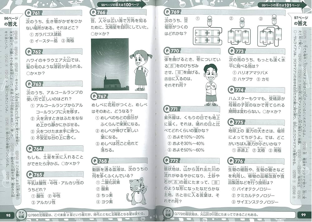 楽しみながら学力アップ! 小学生の理科クイズ1000 (まなぶっく) | 学習