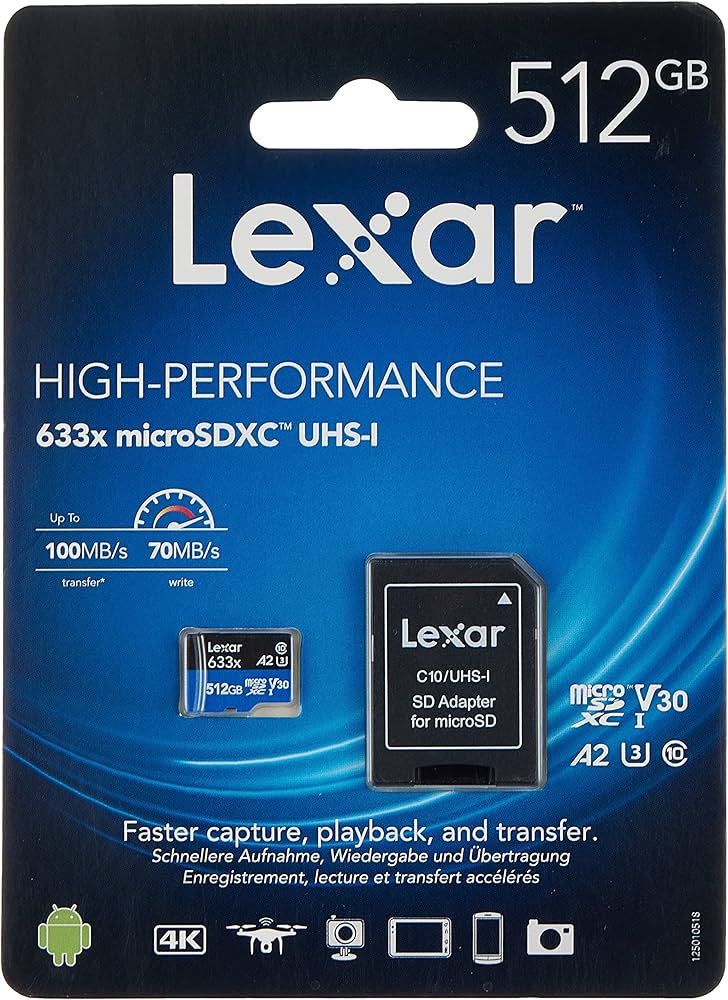 Amazon | Lexar microSDカード High-Performance 633x 最大読出100MB/s