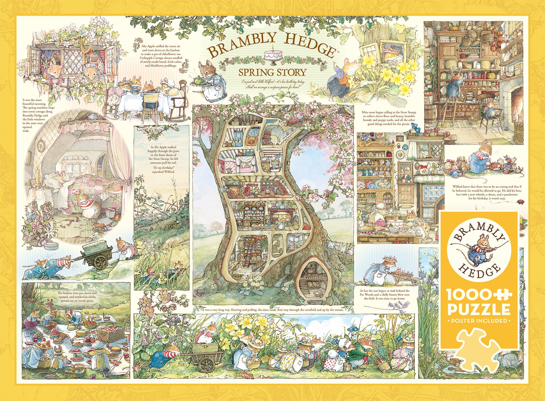 Amazon.com: Cobble Hill 1000 Piece Puzzle - Brambly Hedge Spring