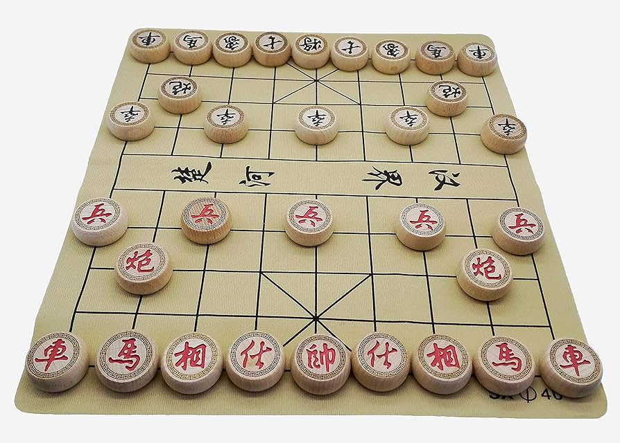 Amazon | AZ-FRONT 中国将棋 折りたたみ 木製駒 皮製将棋盤 シャンチー