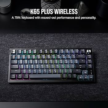 Amazon.com: Corsair K65 Plus Wireless 75% RGB Mechanical Gaming