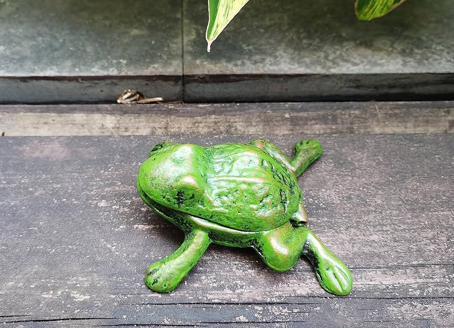 Amazon.com: BSTGIFTS Iron Frog Key Hider - Outdoor Statue, Cast