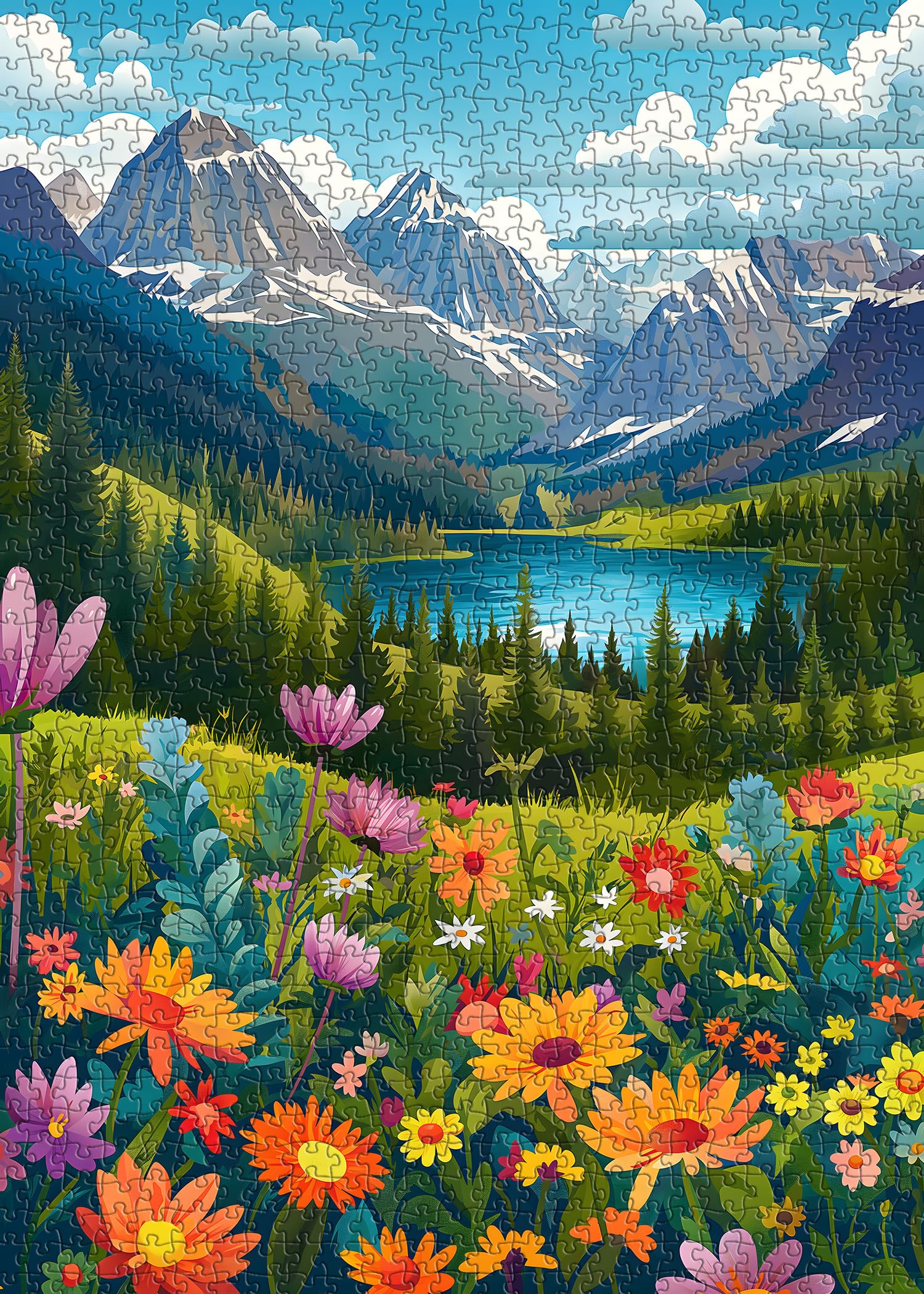 Amazon.com: Landscape Puzzles for Adults 1000 Pieces, Flower