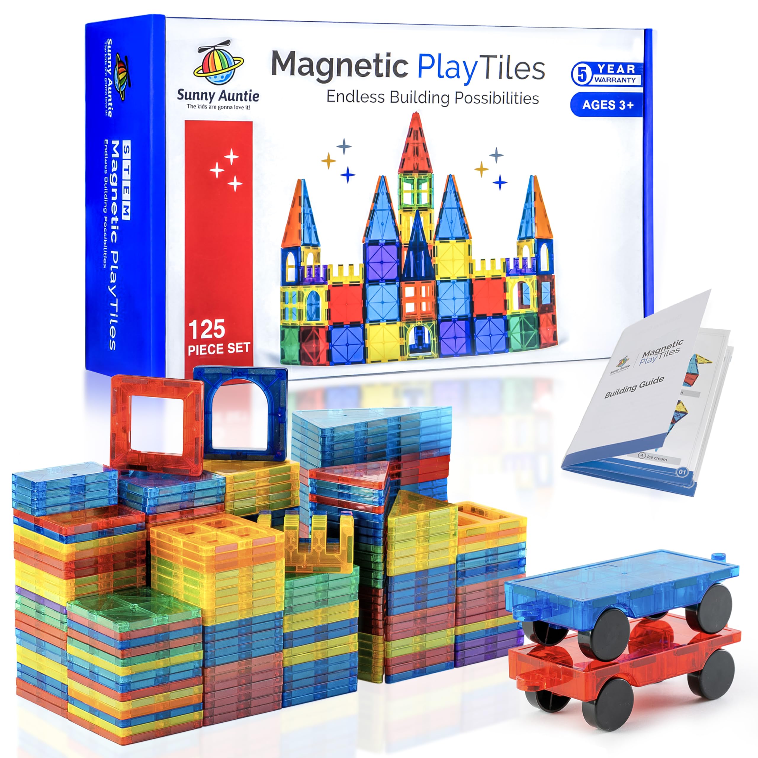 Amazon.com: Magnetic Tiles 125 PCS (XL SET), Magnetic Tiles for