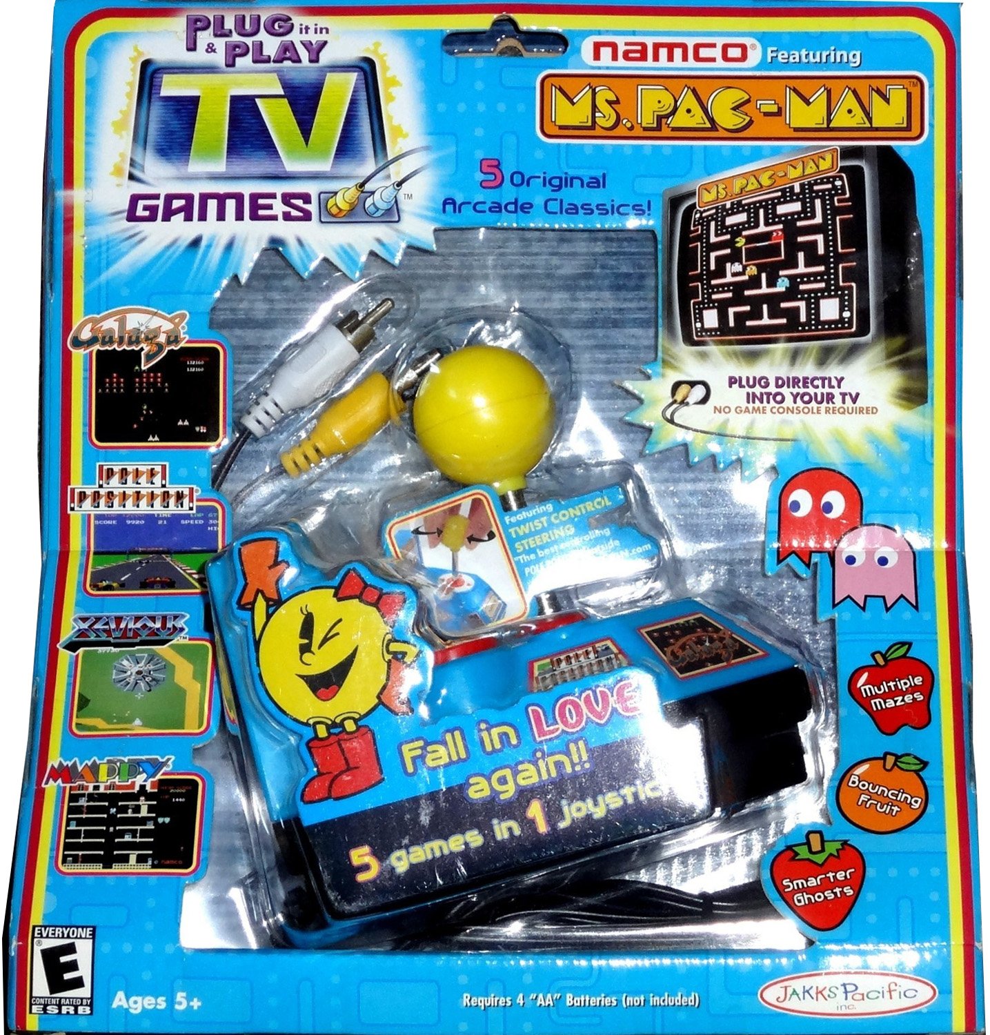 Amazon.com: Namco Ms. Pac-Man Plug & Play with 5 TV Games : Toys