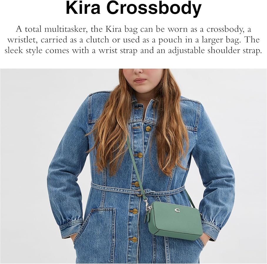 Polished Pebble Leather Leather Kira Crossbody: Handbags: Amazon.com