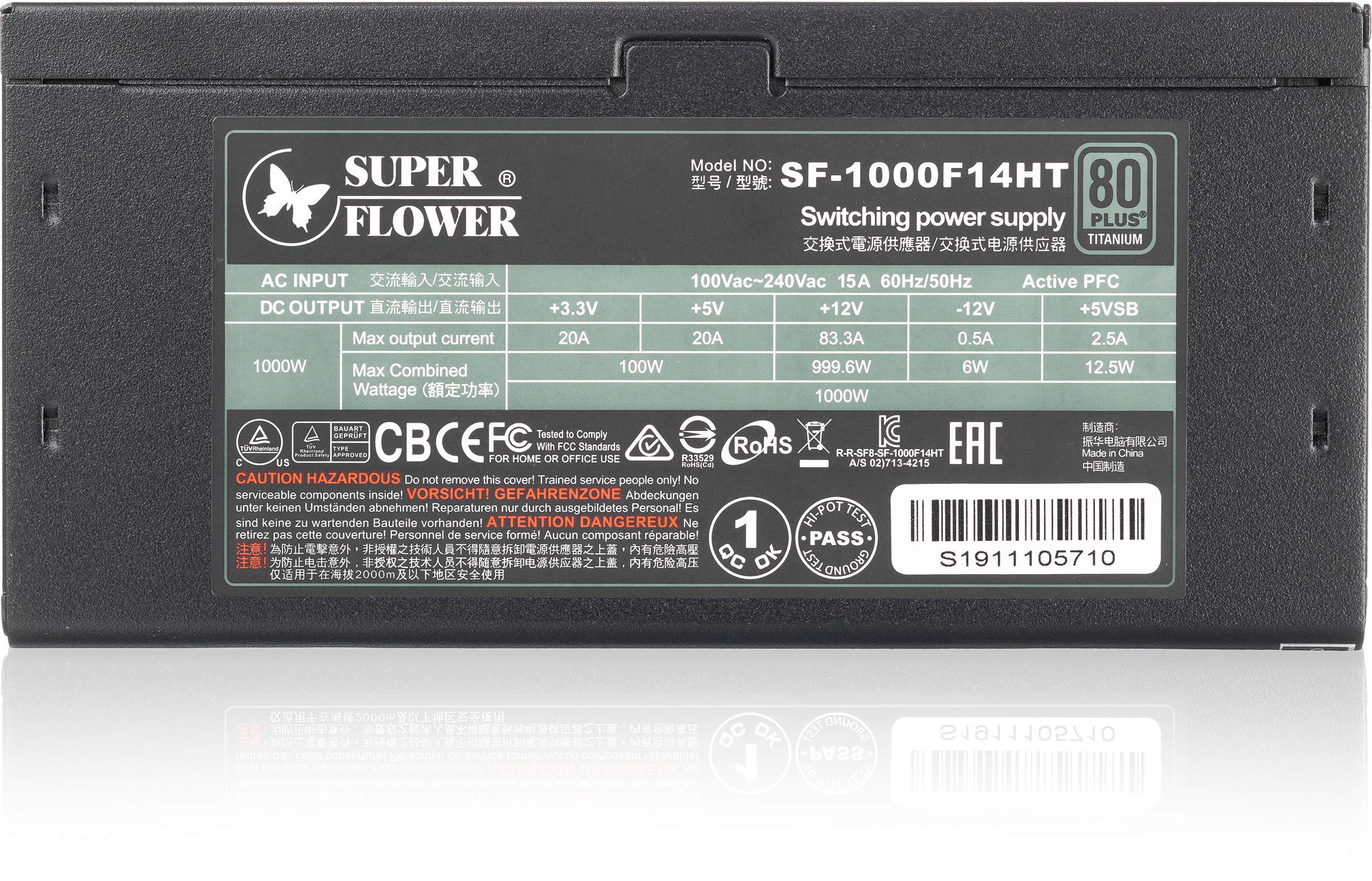 Amazon | SUPERFLOWER 80PLUS TITANIUM認証 ハイエンド1000W電源