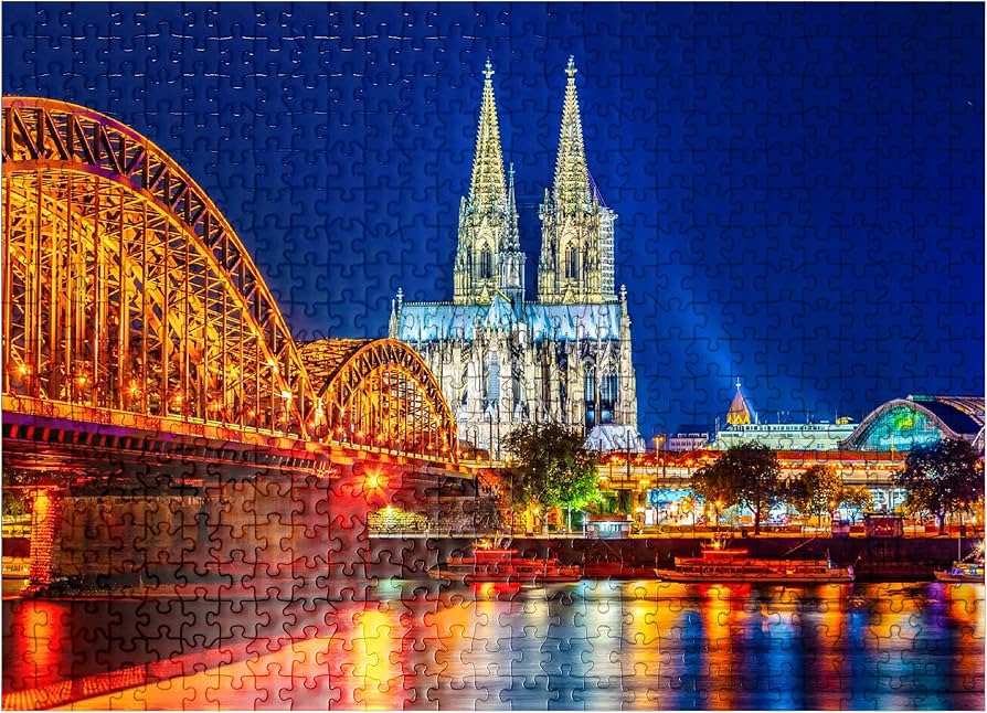 Amazon | MyPuzzle ケルン大聖堂とドイツのラインに架かるホーエンツォ