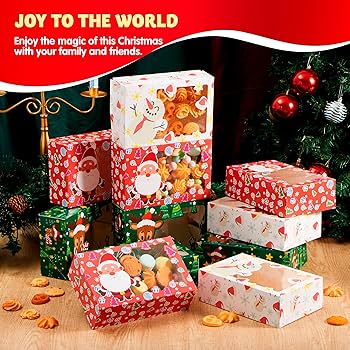 Amazon.com: JOYIN 24 PCS Christmas Foil Treats Cookie Gift Boxes