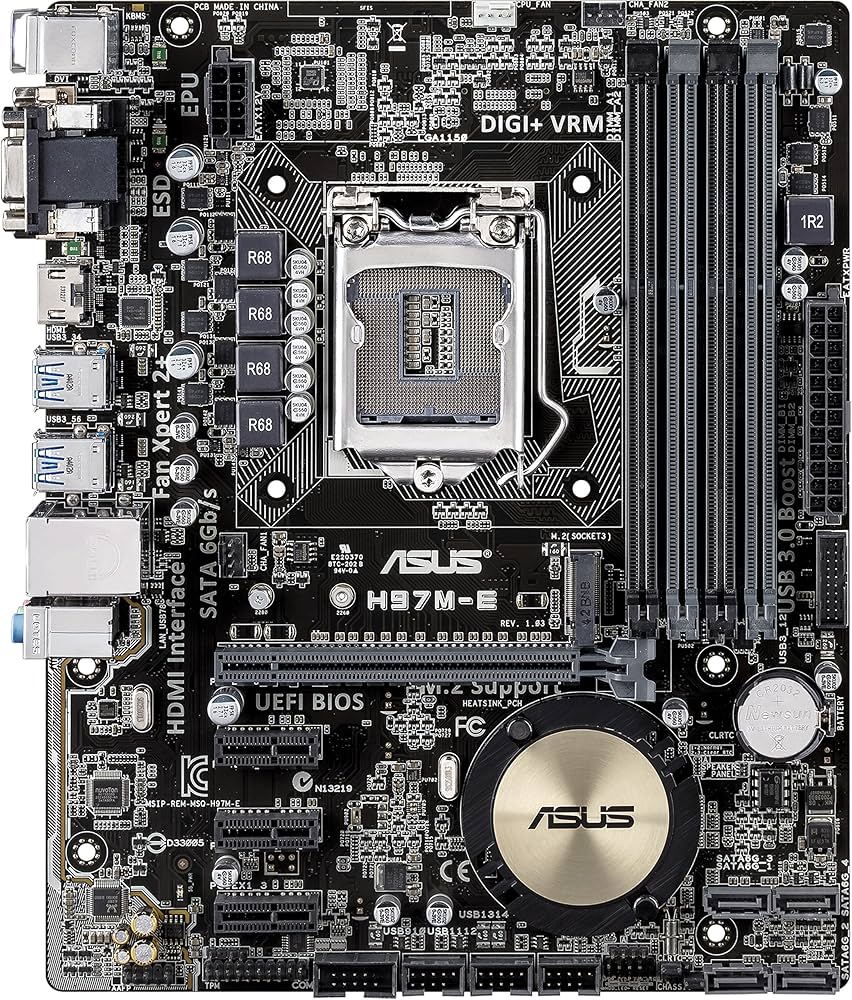 Amazon | ASUSTeK Intel H97チップセット搭載マザーボード H97M-E