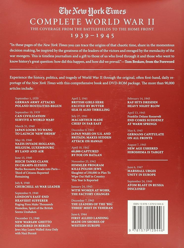 NEW YORK TIMES COMPLETE WORLD WAR II: All the Coverage from the
