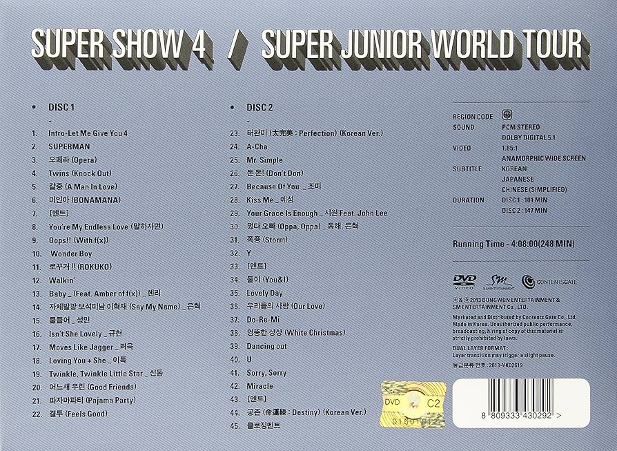 Amazon.co.jp | Super Junior - World Tour 'Super Show 4' (2DVD +