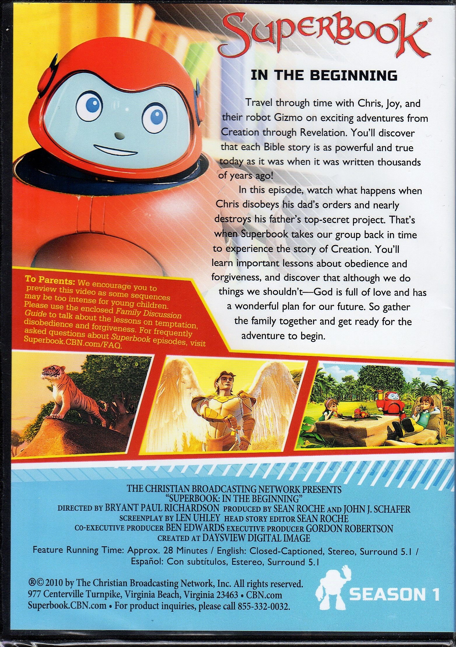 Amazon.com: Superbook: In The Beginning (Christian Children's DVD