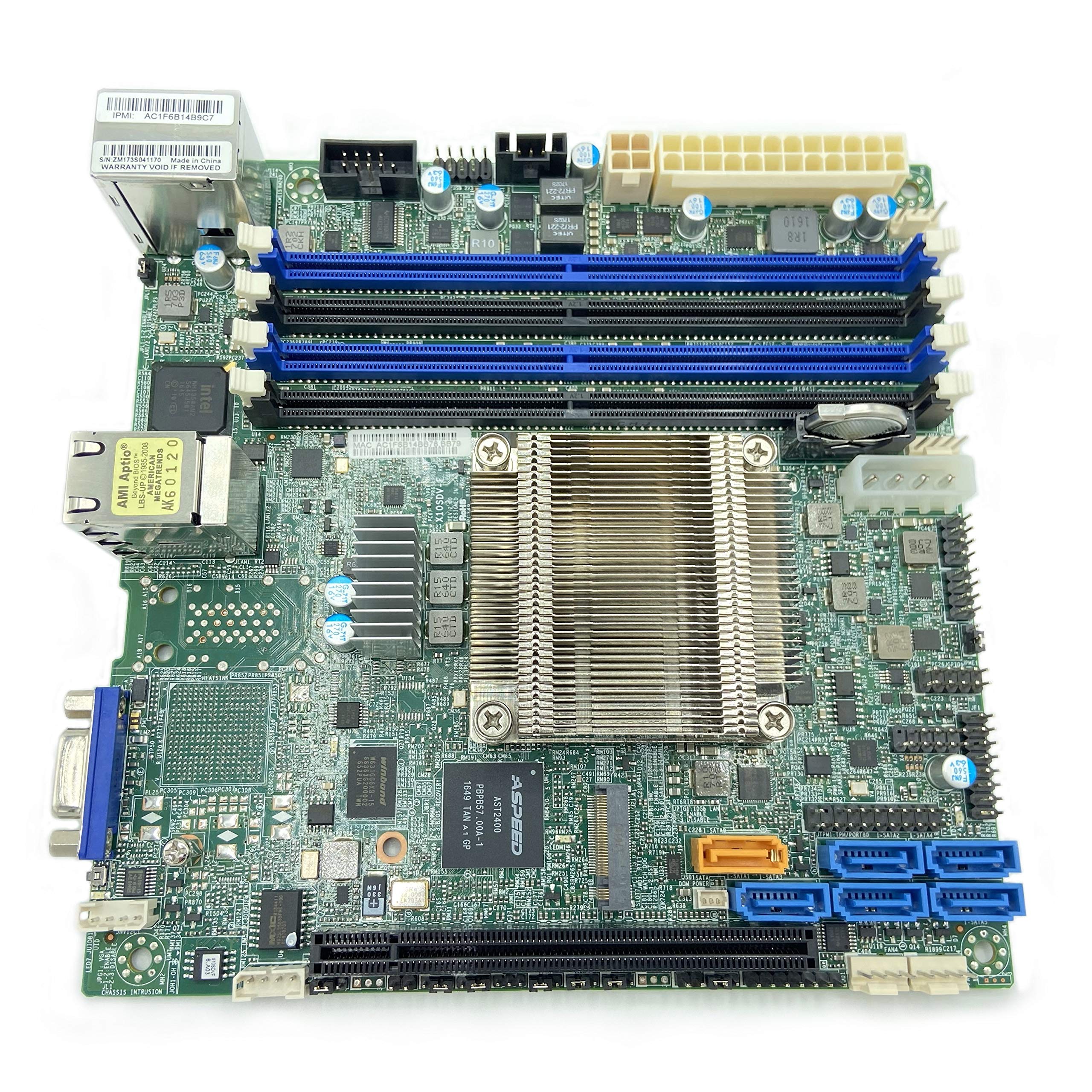 Amazon.com: Supermicro Mini ITX DDR4 Motherboard X10SDV-F-O