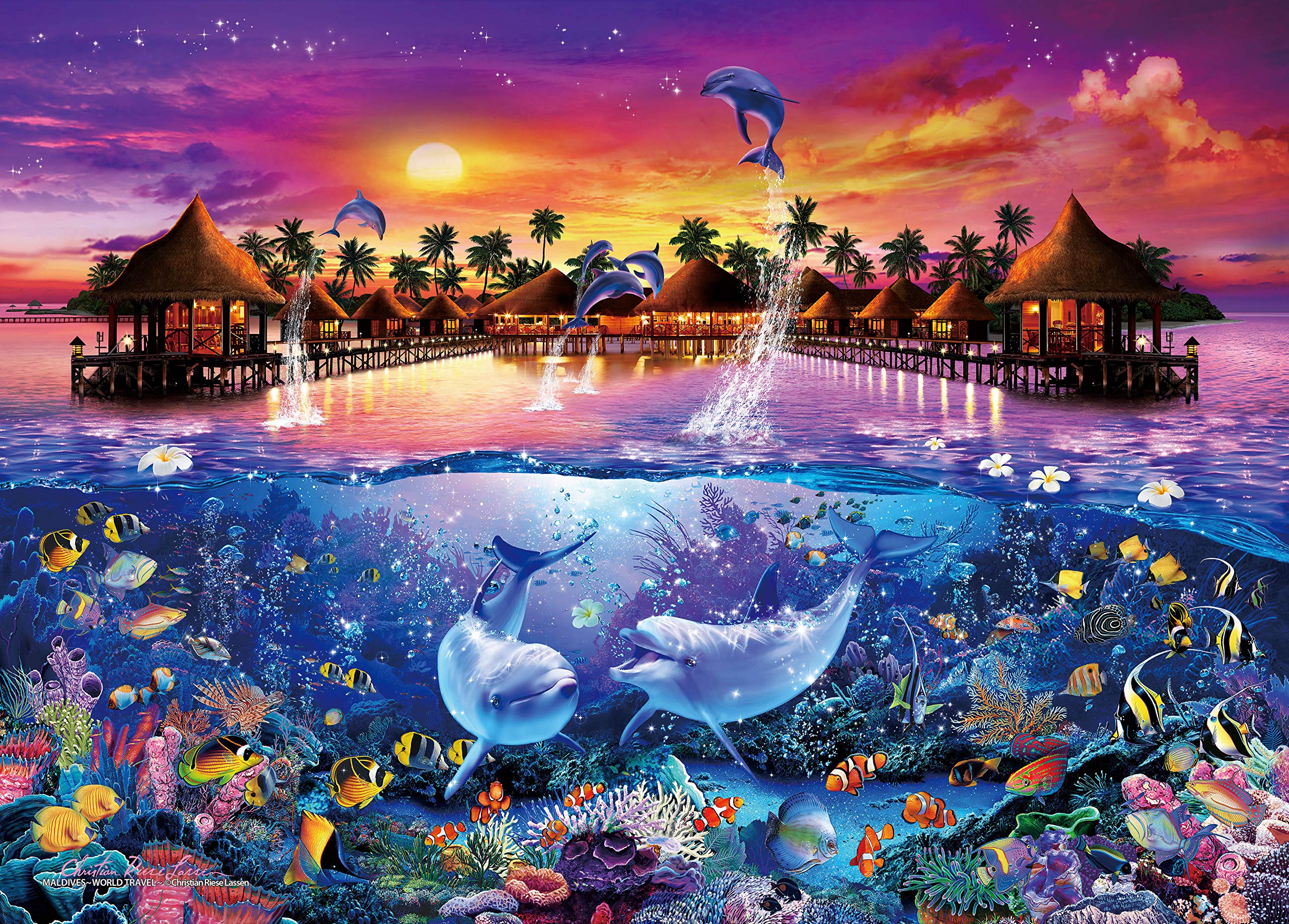 Amazon | 500ピース ジグソーパズル ラッセン モルディブ ~ワールド