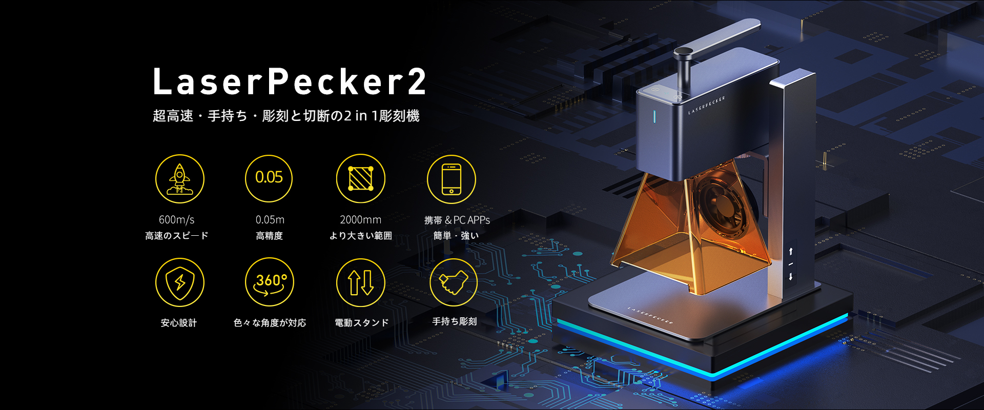 Amazon | LaserPecker2 レーザー彫刻機 家庭用 小型 携帯式レーザー