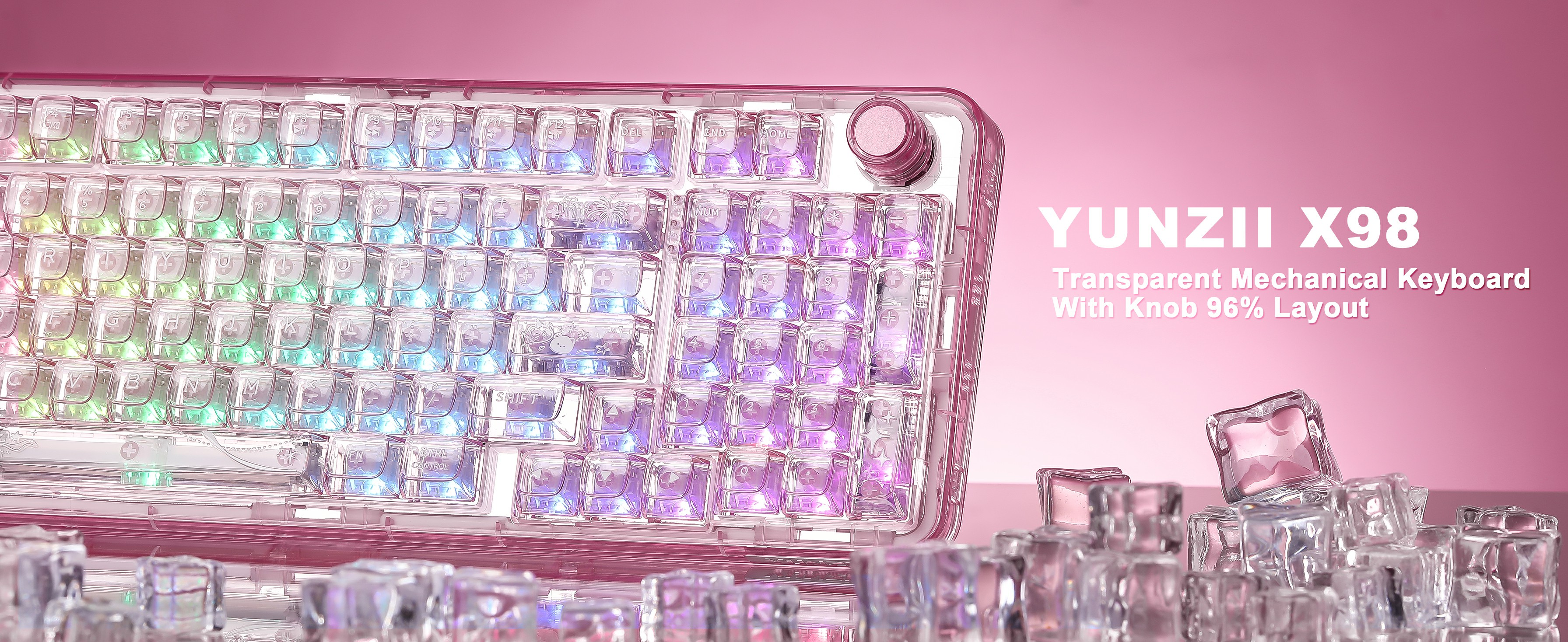 Amazon.com: YUNZII X98 QMK/VIA Wireless Mechanical Gaming Keyboard