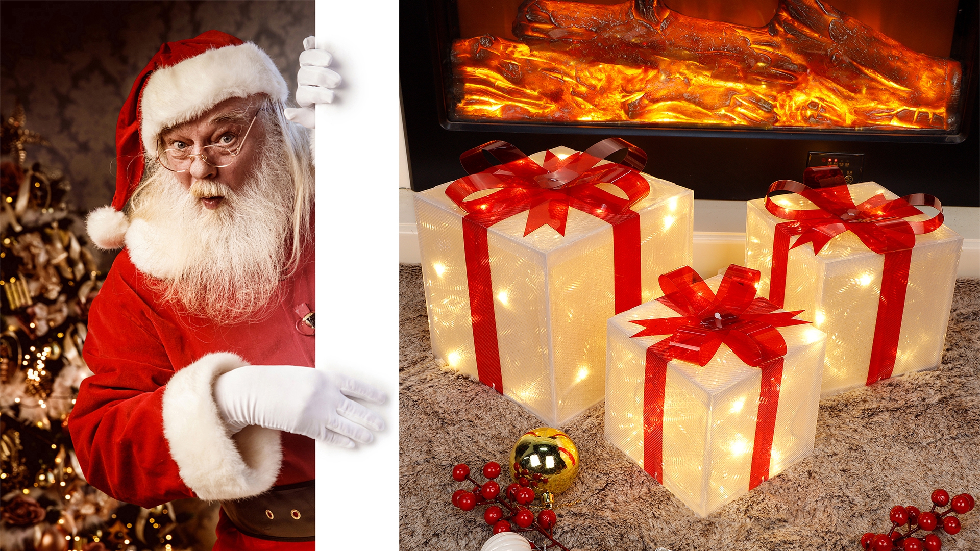 Amazon.com: Juegoal Christmas Lighted Gift Boxes Decorations, Pre