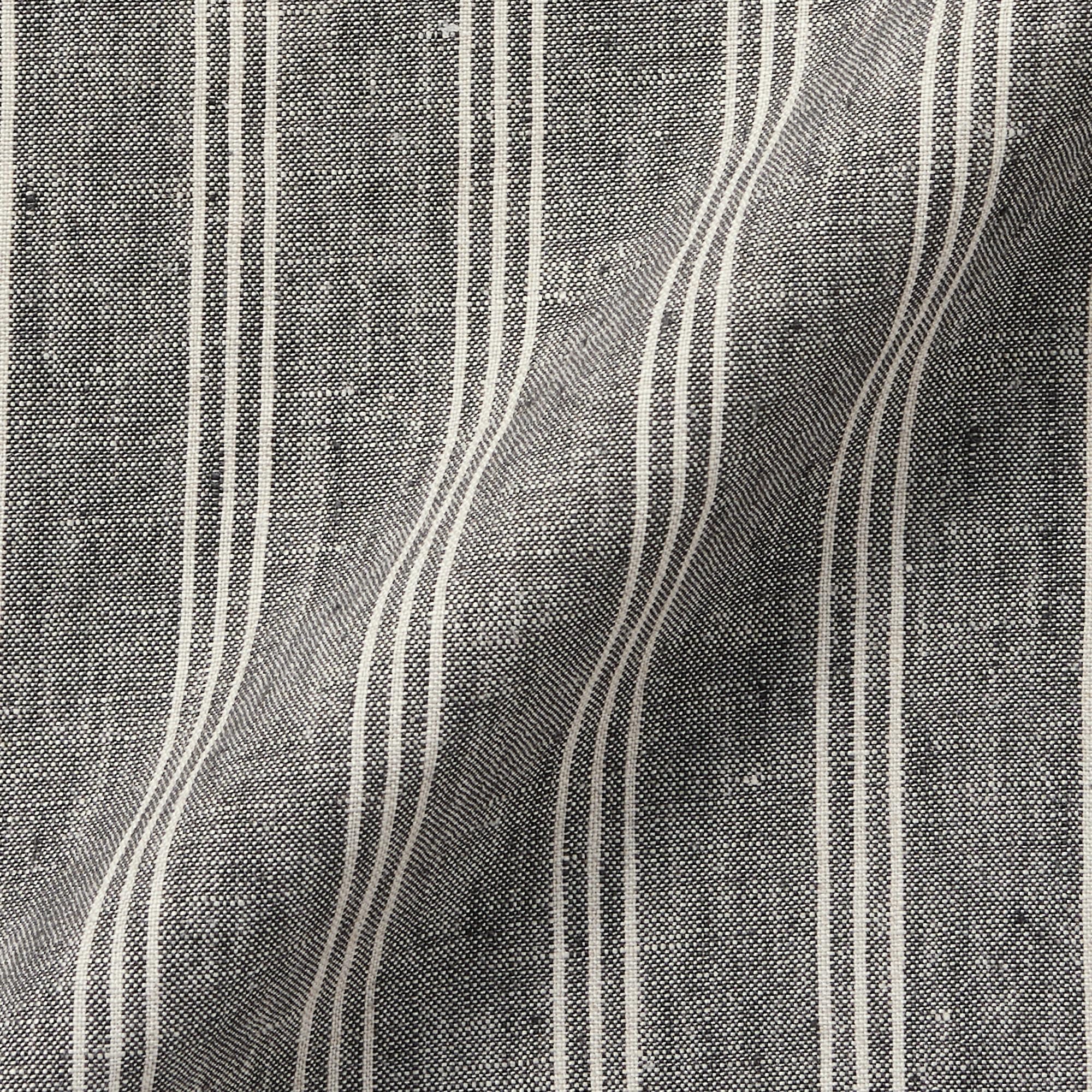 Amazon｜無印良品 麻平織 マルチクロス/ランダムストライプ 黒×生成 約