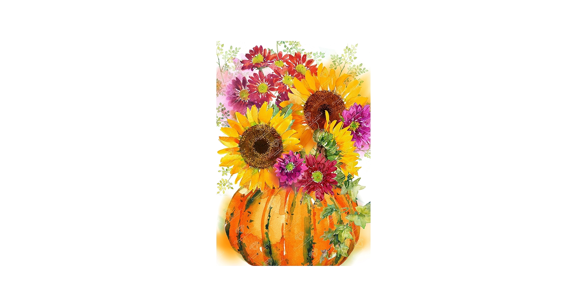 Amazon.com: DIAMOND ART CLUB Pumpkin with Sunflowers Diamond