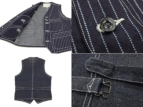 Amazon | [シュガーケーン] ウォバッシュストライプ ワークベスト