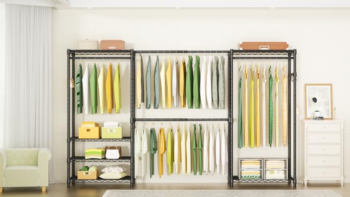 Amazon.com: Ulif E1 Heavy Duty Closet Garment Rack, 6 Tiers