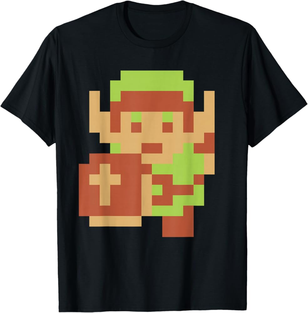 Amazon.com: Nintendo Zelda Classic NES 8-Bit Pixelated Link T