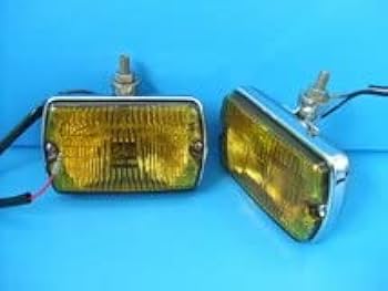 Amazon.co.jp: 当時物 2個 シビエ 35 角型 フォグランプ 旧車 昭和