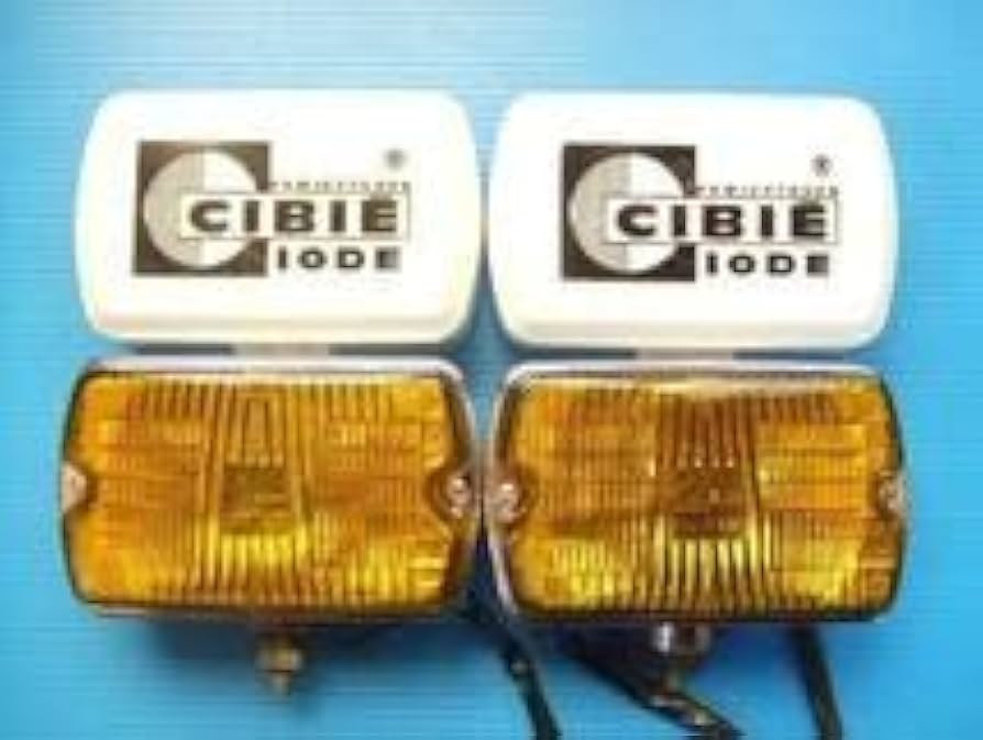 Amazon.co.jp: 当時物 2個 CIBIE35角型 フォグランプ 旧車 昭和 角形