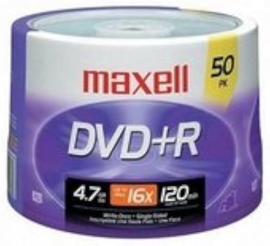 Amazon.com: Maxell Dvd+r 16x 50pk Spindle : Electronics