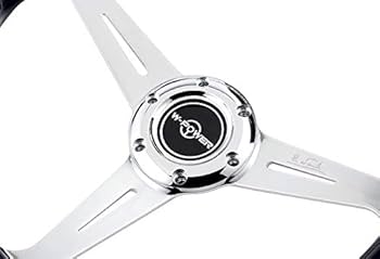 Amazon | W-Power 350mm VIP クリスタルバブル 3スポークステアリング