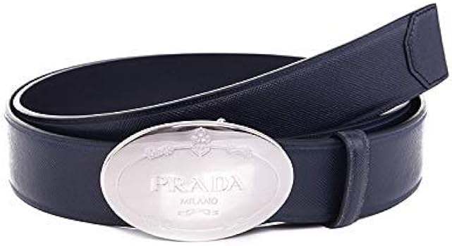Amazon.co.jp: Prada ネイビーブルー サフィアーノレザーベルト