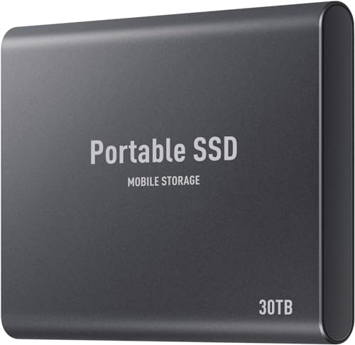 Amazon | 30TB 外付けSSD ポータブルSSD 新しいアップグレードされた外