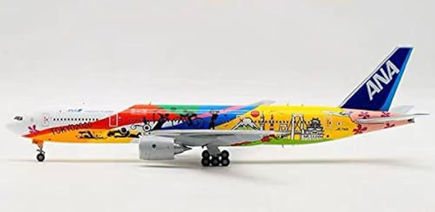 Amazon | ANA B777-200ER Hello 2020特別塗装ジェット 模型