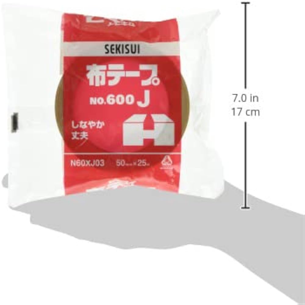 Amazon | セキスイ SEKISUI NO.600J 布テープ 50mmX25M クロス粘着