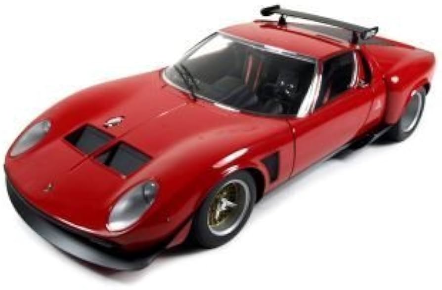 Amazon | 1/12 ランボルギーニ イオタ SVR (レッド) 完成品 | ミニカー