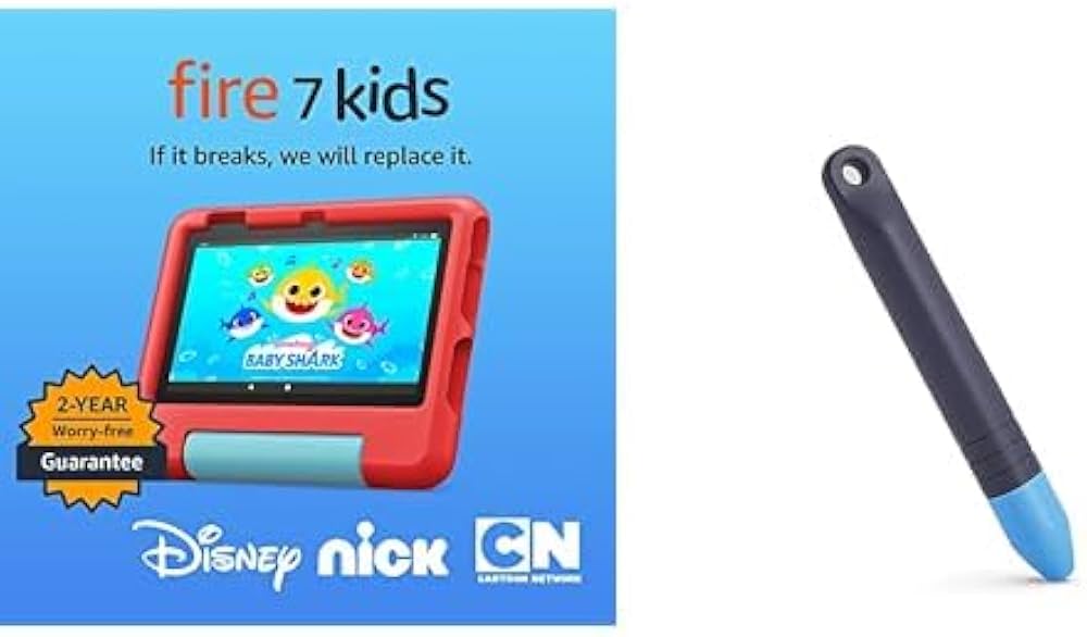 Amazon.com: Fire 7 Kids Tablet (16GB, Red) + Kids Stylus : Electronics