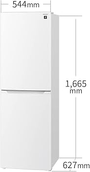 Amazon | シャープ 冷蔵庫 幅54.4cm 230L 右開き SJ-BD23M-W マット