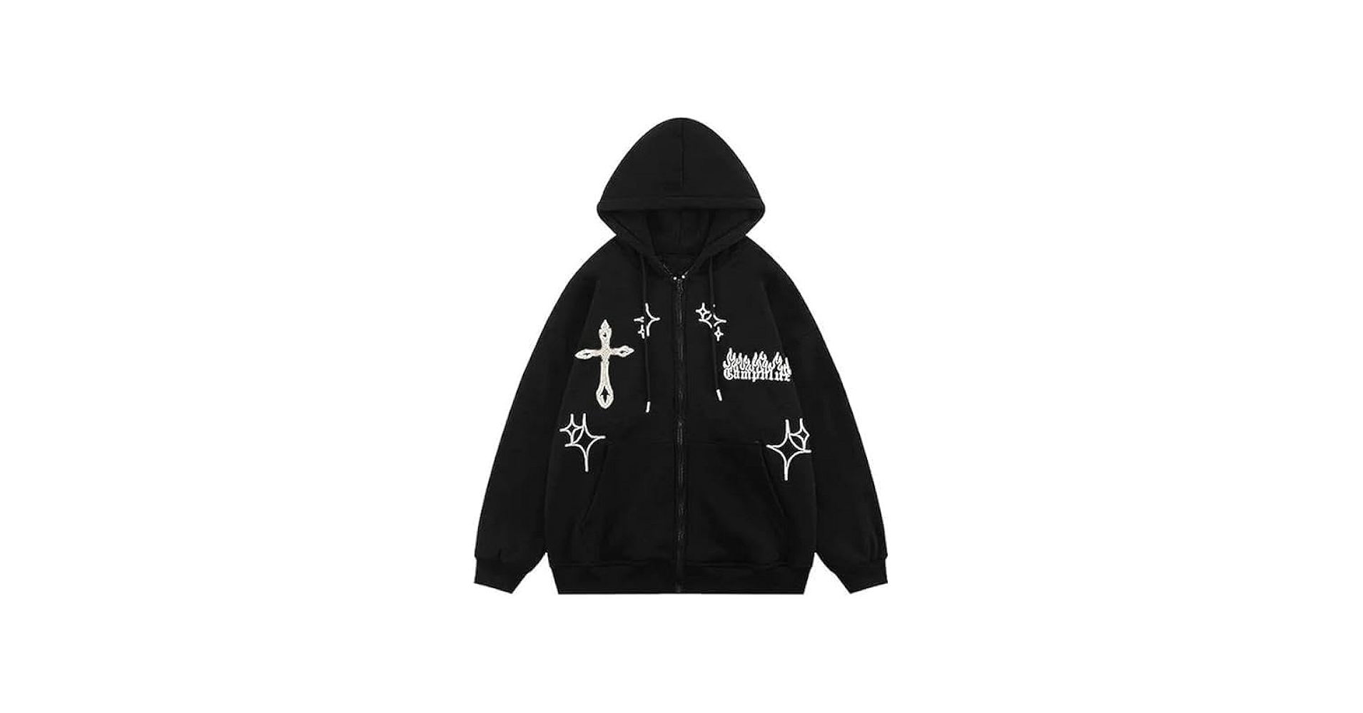 Amazon.com: Bopoft Y2k Hoodie Zip Up Men Women Fashion Cross