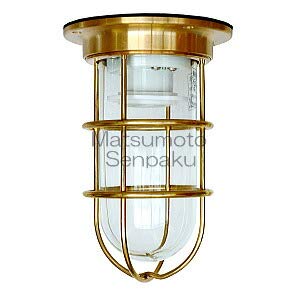 松本船舶電機製作所 真鍮マリンランプ 1号デッキライトゴールド - た