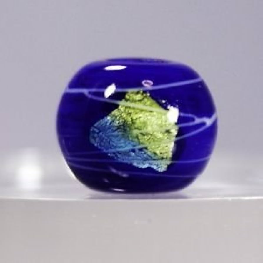 Amazon | トンボ玉 アンティーク藍 13-14 mm 穴5mm | ビーズ