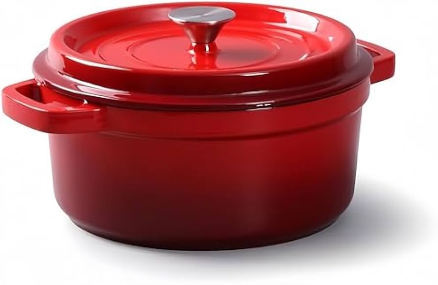 Amazon.co.jp: 鋳物ホーロー鍋 鋳鉄鍋 両手鍋 鋳物 無水調理 22/24