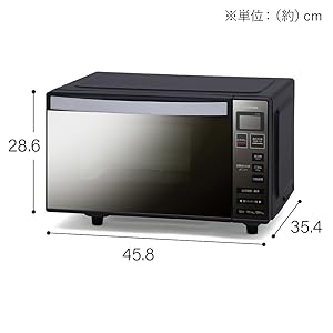 Amazon | アイリスオーヤマ 電子レンジ 18L ミラーガラス フラット