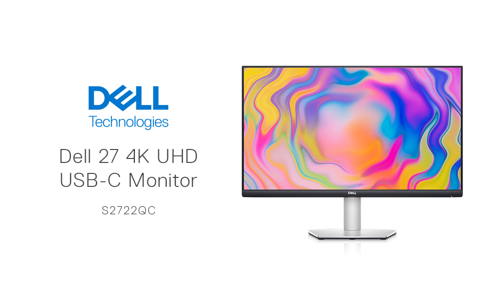 Dell 27 4K UHD USB-C Monitor - S2722QC, UHD (3840 x 2160) Display